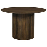 Tampa Furniture Outlet - Coaster - Hamlyn 47-inch Round Wood Dining Room Table Walnut - 193930WAL