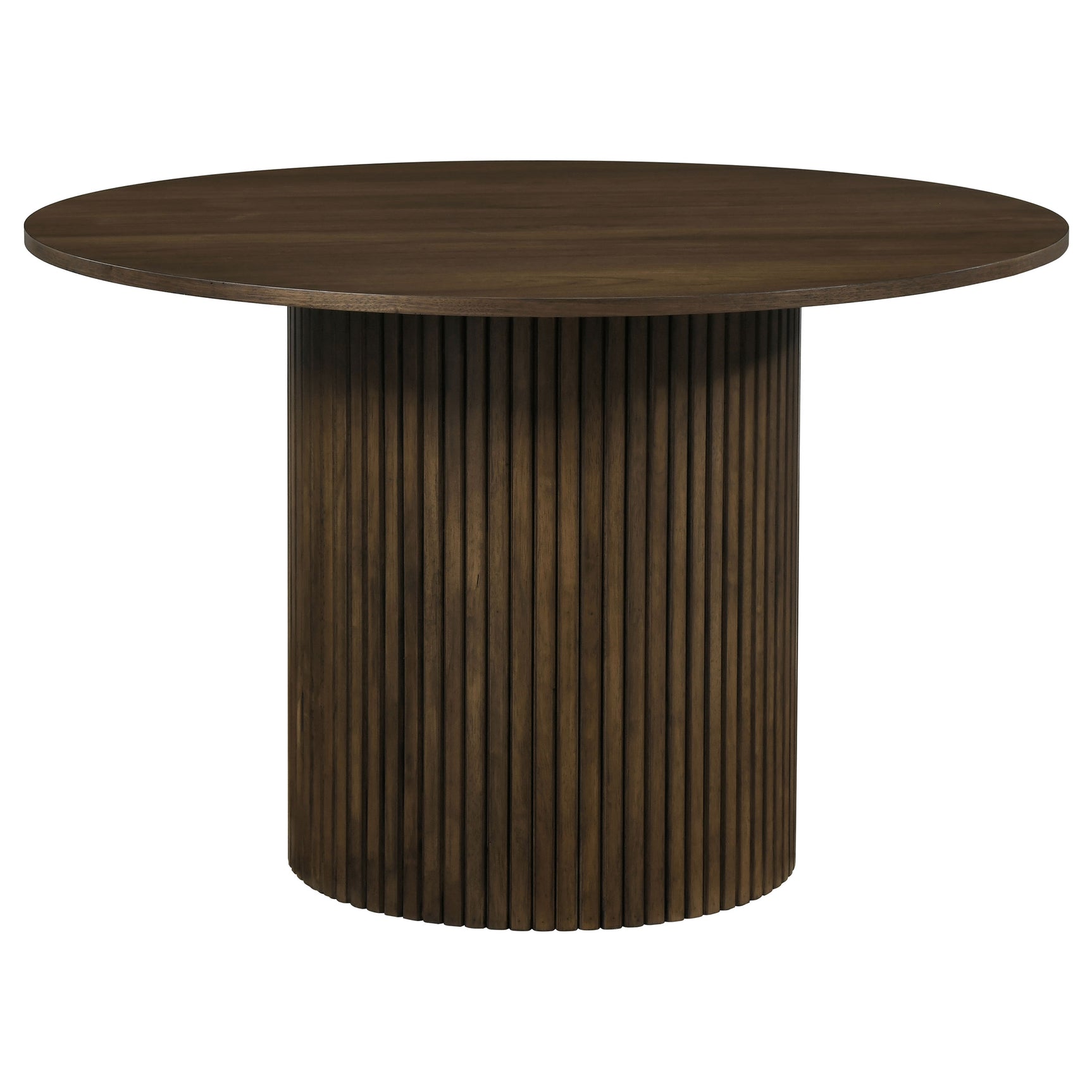 Tampa Furniture Outlet - Coaster - Hamlyn 47-inch Round Wood Dining Room Table Walnut - 193930WAL