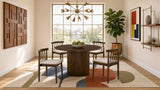 Hamlyn 47-inch Round Wood Dining Room Table Walnut