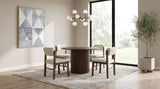 Hamlyn 47-inch Round Wood Dining Room Table Walnut