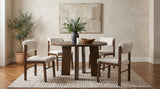 Kehoe Upholstered Dining Side Chair Cream and Walnut (Set of 2)