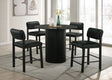 Tampa Furniture Outlet - Coaster - Hamlyn 5-piece Round Wood Counter Height Dining Set Black - 193938BLK-S5C