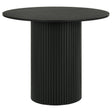 Tampa Furniture Outlet - Coaster - Hamlyn 43-inch Round Wood Counter Height Dining Table Black - 193938BLK
