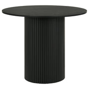 Tampa Furniture Outlet - Coaster - Hamlyn 43-inch Round Wood Counter Height Dining Table Black - 193938BLK