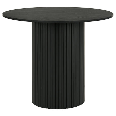 Tampa Furniture Outlet - Coaster - Hamlyn 43-inch Round Wood Counter Height Dining Table Black - 193938BLK
