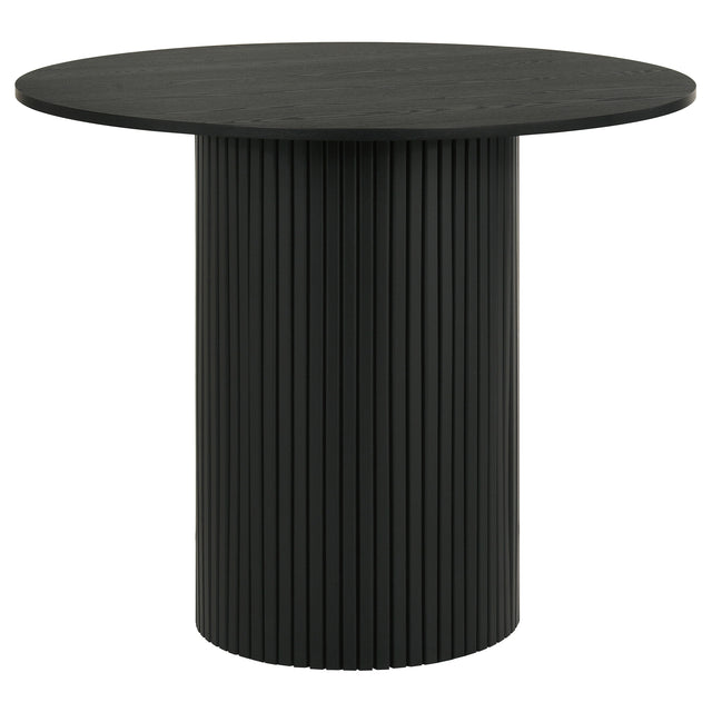 Tampa Furniture Outlet - Coaster - Hamlyn 43-inch Round Wood Counter Height Dining Table Black - 193938BLK