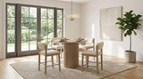Tampa Furniture Outlet - Coaster - Hamlyn 5-piece Round Wood Counter Height Dining Set Cream and Natural Oak - 193938NAT-S5B