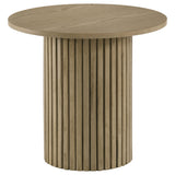 Hamlyn 5-piece Round Wood Counter Height Dining Set Cream and Natural Oak