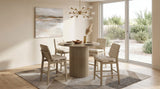Tampa Furniture Outlet - Coaster - Hamlyn 5-piece Round Wood Counter Height Dining Set Cream and Natural Oak - 193938NAT-S5D