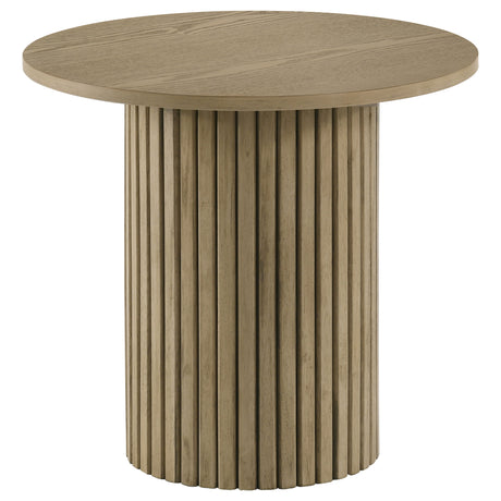 Tampa Furniture Outlet - Coaster - Hamlyn 43-inch Round Wood Counter Height Dining Table Natural Oak - 193938NAT