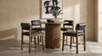Tampa Furniture Outlet - Coaster - Hamlyn 5-piece Round Wood Counter Height Dining Set Black and Walnut - 193938WAL-S5C