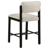 Kehoe Upholstered Counter Height Chair Cream and Black (Set of 2)