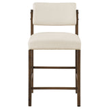 Kehoe Upholstered Counter Height Chair Cream and Walnut (Set of 2)