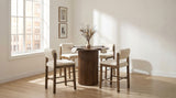 Kehoe Upholstered Counter Height Chair Cream and Walnut (Set of 2)