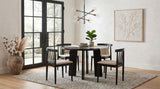 Tampa Furniture Outlet - Coaster - Strouse 5-piece Dining Set Wheat and Black - 193940BLK-S5A