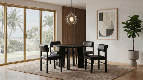 Tampa Furniture Outlet - Coaster - Strouse 5-piece Dining Set Black - 193940BLK-S5C