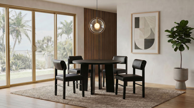 Tampa Furniture Outlet - Coaster - Strouse 5-piece Dining Set Black - 193940BLK-S5C