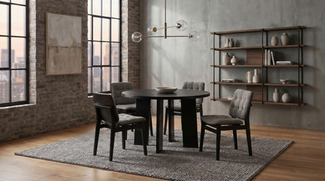 Tampa Furniture Outlet - Coaster - Strouse 5-piece Dining Set Grey and Black - 193940BLK-S5E