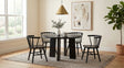 Tampa Furniture Outlet - Coaster - Strouse 5-piece Dining Set Black - 193940BLK-S5F