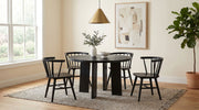 Tampa Furniture Outlet - Coaster - Strouse 5-piece Dining Set Black - 193940BLK-S5F