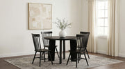 Tampa Furniture Outlet - Coaster - Strouse 5-piece Dining Set Black - 193940BLK-S5G
