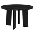 Tampa Furniture Outlet - Coaster - Strouse 47-inch Round Wood Dining Room Table Black - 193940BLK