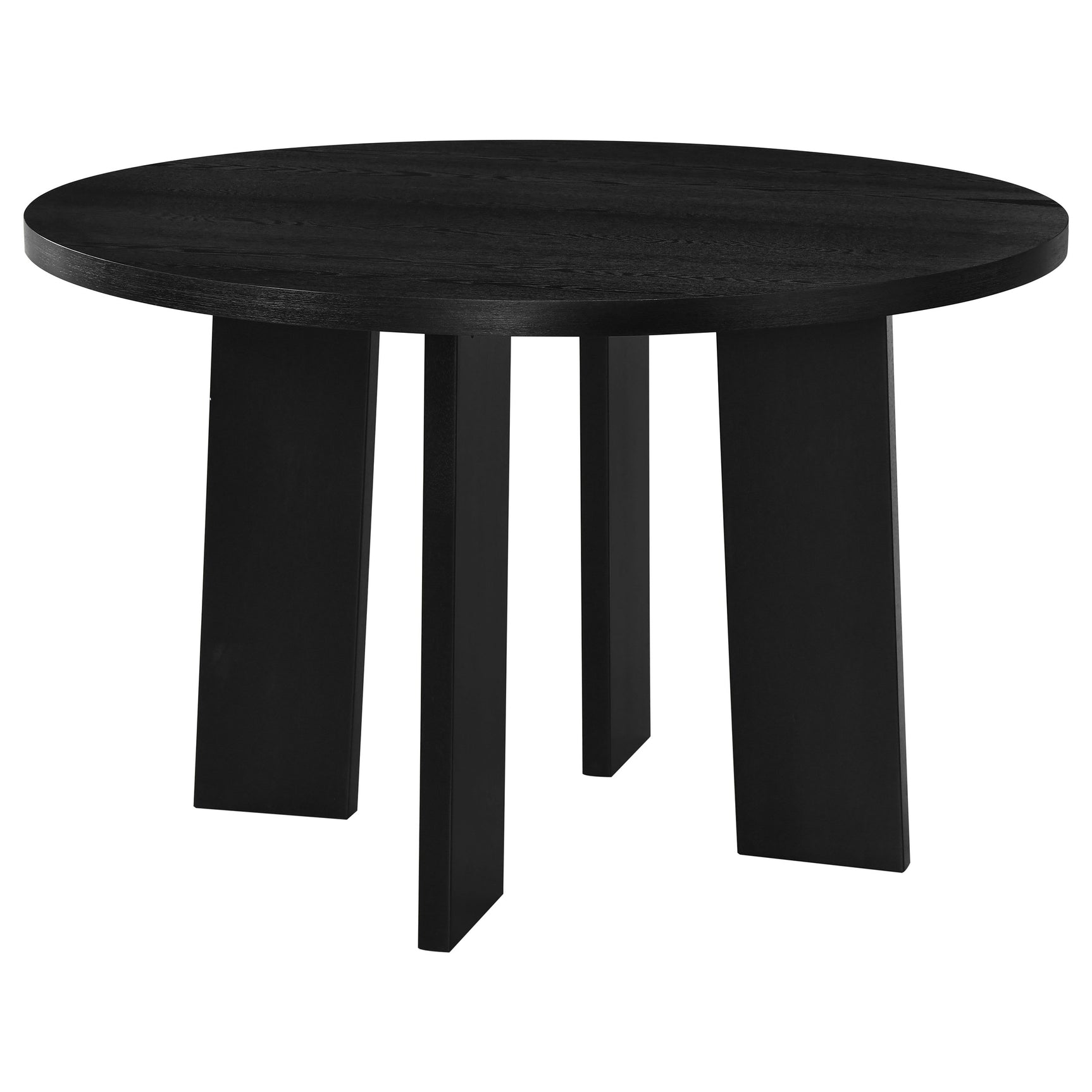 Tampa Furniture Outlet - Coaster - Strouse 47-inch Round Wood Dining Room Table Black - 193940BLK