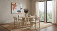 Tampa Furniture Outlet - Coaster - Strouse 5-piece Dining Set Cream and Natural Oak - 193940NAT-S5B
