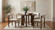 Tampa Furniture Outlet - Coaster - Strouse 5-piece Dining Set Cream and Walnut - 193940WAL-S5B