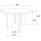 Strouse 5-piece Dining Set Cream and Walnut