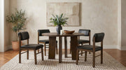 Tampa Furniture Outlet - Coaster - Strouse 5-piece Dining Set Black and Walnut - 193940WAL-S5C