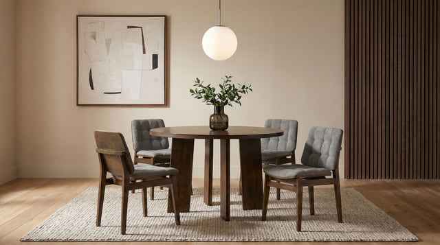 Tampa Furniture Outlet - Coaster - Strouse 5-piece Dining Set Grey and Walnut - 193940WAL-S5E