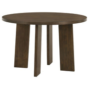 Tampa Furniture Outlet - Coaster - Strouse 47-inch Round Wood Dining Room Table Walnut - 193940WAL