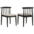 Tampa Furniture Outlet - Coaster - Cullen Dining Side Chair Upholstered Seat Black (Set of 2) - 193942BLK