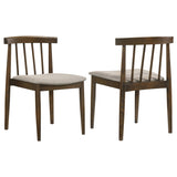 Tampa Furniture Outlet - Coaster - Cullen Dining Side Chair Upholstered Seat Walnut (Set of 2) - 193942WAL