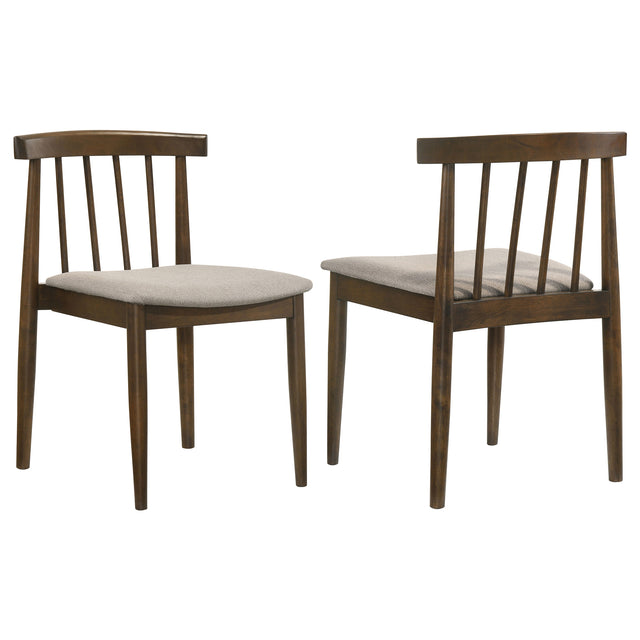 Tampa Furniture Outlet - Coaster - Cullen Dining Side Chair Upholstered Seat Walnut (Set of 2) - 193942WAL