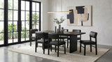 Tampa Furniture Outlet - Coaster - Decker 7-piece 82-inch Rectangular Dining Set Black - 193951BLK-S7C