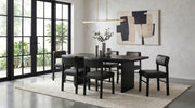 Tampa Furniture Outlet - Coaster - Decker 7-piece 82-inch Rectangular Dining Set Black - 193951BLK-S7C