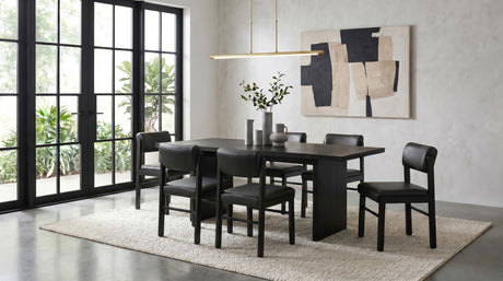 Tampa Furniture Outlet - Coaster - Decker 7-piece 82-inch Rectangular Dining Set Black - 193951BLK-S7C