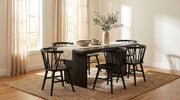 Tampa Furniture Outlet - Coaster - Decker 7-piece 82-inch Rectangular Dining Set Black - 193951BLK-S7F