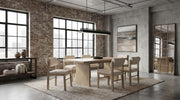 Tampa Furniture Outlet - Coaster - Decker 7-piece 82-inch Rectangular Dining Set Cream and Natural Oak - 193951NAT-S7B