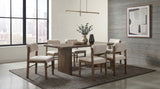 Tampa Furniture Outlet - Coaster - Decker 7-piece 82-inch Rectangular Dining Set Cream and Walnut - 193951WAL-S7B