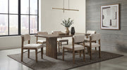 Tampa Furniture Outlet - Coaster - Decker 7-piece 82-inch Rectangular Dining Set Cream and Walnut - 193951WAL-S7B