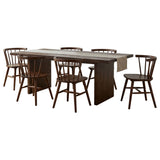 Decker 7-piece 82-inch Rectangular Dining Set Walnut