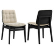 Tampa Furniture Outlet - Coaster - Redbridge Upholstered Side Chair Cream and Black (Set of 2) - 193952BLK