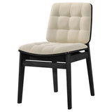 Redbridge Upholstered Side Chair Cream and Black (Set of 2)