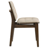 Redbridge Upholstered Side Chair Cream and Walnut (Set of 2)