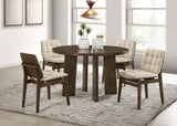 Redbridge Upholstered Side Chair Cream and Walnut (Set of 2)
