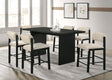 Tampa Furniture Outlet - Coaster - Decker 7-piece 70-inch Rectangular Counter Height Dining Set Cream and Black - 193958BLK-S7B