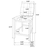 Decker 7-piece 70-inch Rectangular Counter Height Dining Set Cream and Black